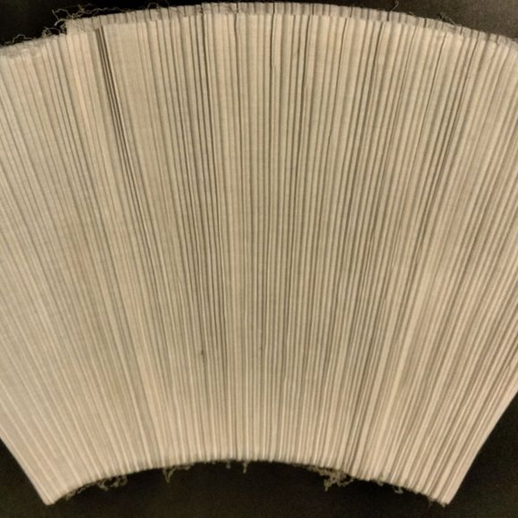 White Lampshade Cover Expandable Accordion Raw Edges Crafting 12 in - Picture 2 of 3